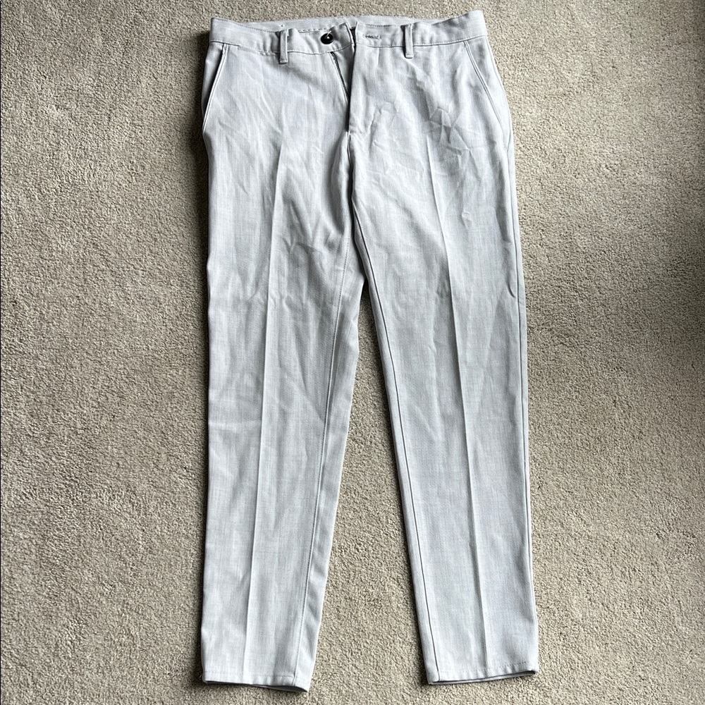 Zara Men's Light Gray Dress Pants - Slim Tailored 31x30